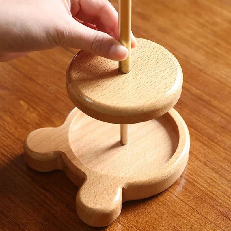 Soporte De Madera Porta Ovillos De Lana Hilos Etc - Baúl de Ayün