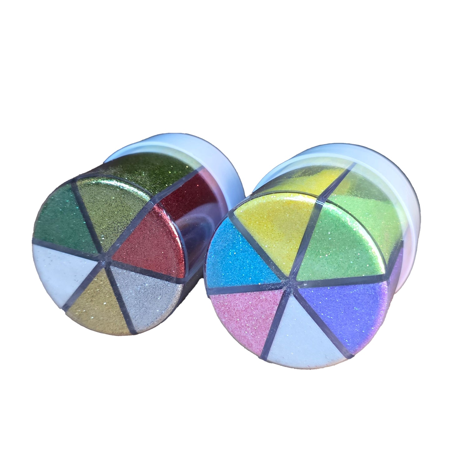 Set 2 Frascos De Escarcha Purpurina Brillantina
