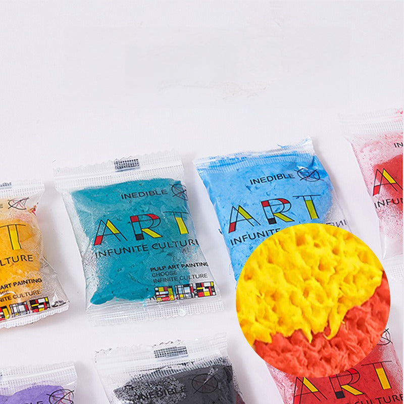 Kit DIY Pintura En Relieve Con Pulpa De Papel De Colores