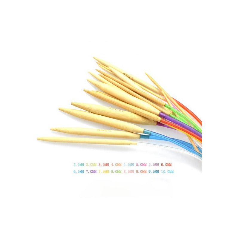 Set Palillos Circulares 18 Pares - 80 Cm Largo Total