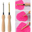 Pack 2 Agujas Mágicas Mango Madera 5mm + Enhebrador