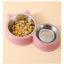 Plato Doble Para Mascotas Perro Gato Comedero Metalico