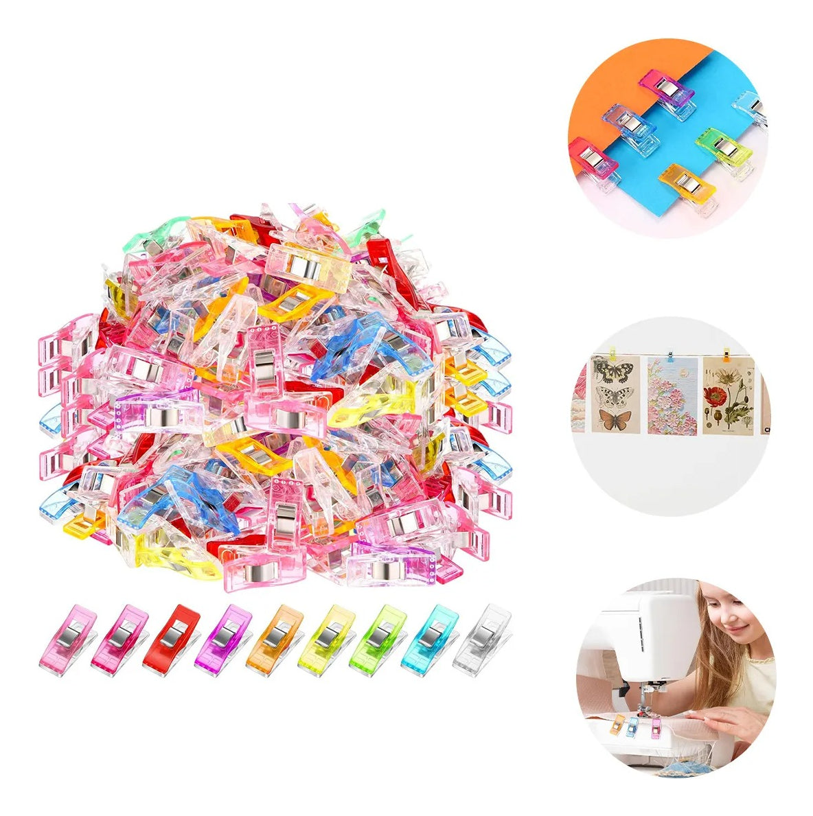 Set 250 Pinzas De Tela Costura Patronaje Patchwork