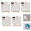 Set 5 Lienzos 25x25cm Con Caballete Madera Pintura Arte