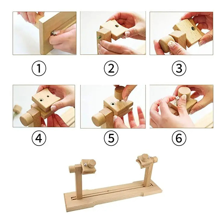 Soporte De Madera Ajustable Para Bastidor Bordado