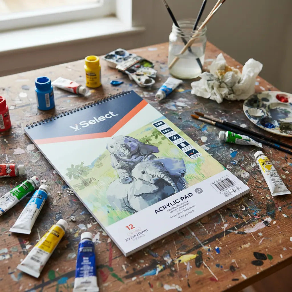 Pad Block Para Pintura Acrílica A3 300gsm 12 Hojas