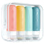 Set 4 Botellas De Viaje 90ml Silicona Contenedores Shampoo