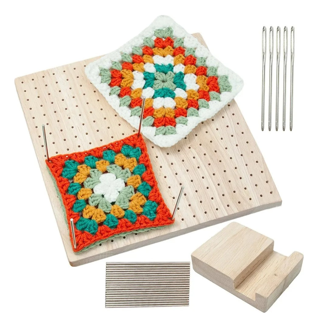 Tabla Bloqueadora De Tejidos Grande 28x28cm - Para Grannys