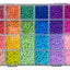 Set Mostacillón 4mm 24 Colores Para Pulseras Bisutería