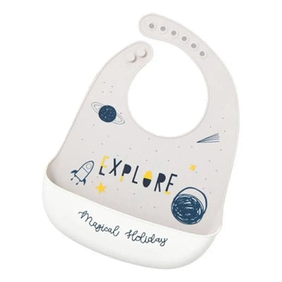 Babero De Silicona Ajustable Con Recoletor De Comida - Baúl de Ayün