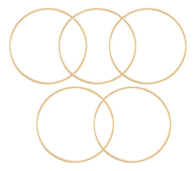 Pack de argollas doradas 8 cm para macramé y atrapasueños