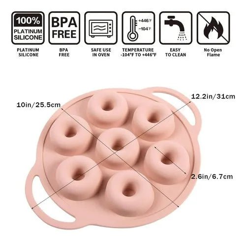 Molde De Silicona Para Donuts Donas De 6.7cm Repostería - Baúl de Ayün