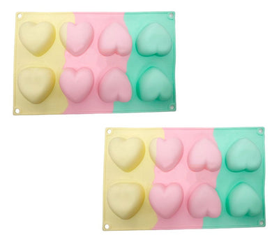 Moldes de silicona para cupcakes con forma de corazón