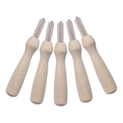 Pack 5 Agujas Para Fieltro Vellon Con Mango De Madera - Baúl de Ayün