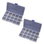 Set 2 Cajas Organizadoras Transparente 15 Divisiones 17x10cm - Baúl de Ayün