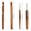Set De 20 Palillos Crochet De Bambu Con Estuche - Baúl de Ayün