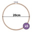 Set De 5 Bastidores De Madera Bambu Para Bordado 20 Cm X 5un - Baúl de Ayün