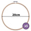 Set De 5 Bastidores De Madera Bambu Para Bordado 20 Cm X 5un - Baúl de Ayün