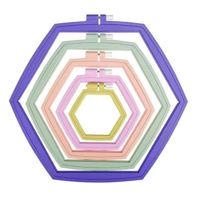 Set De 5 Bastidores Hexagonales Para Bordado - Baúl de Ayün